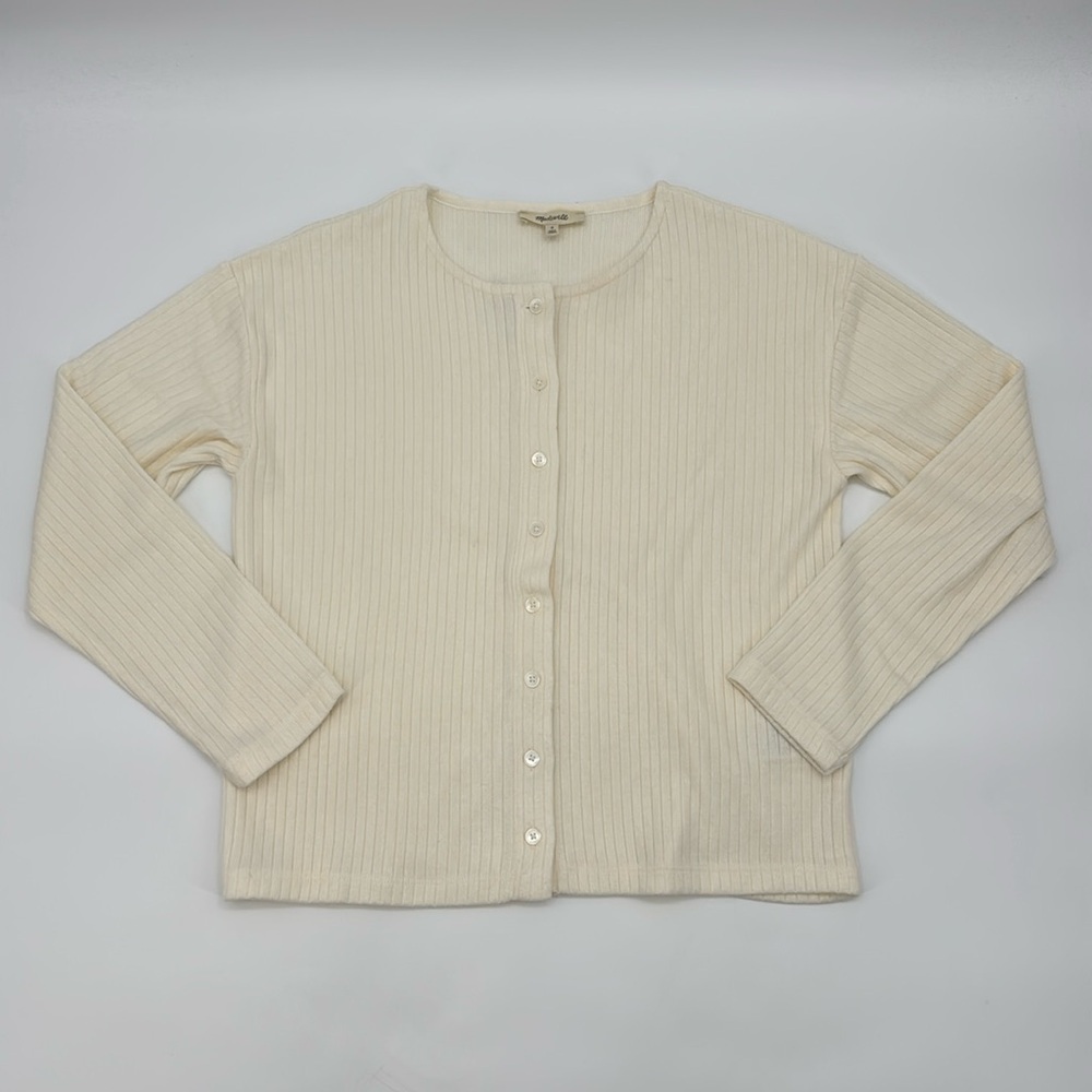 Madewell Cream Button-Up Cardigan - Picture 7 of 12